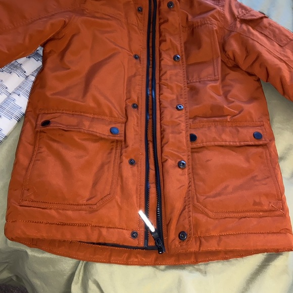 Orange Fur-Lined kids Winter Jacket - Picture 4 of 16